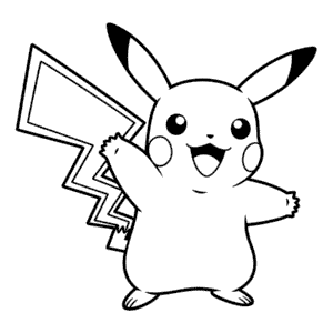 Pikachu Coloring Page