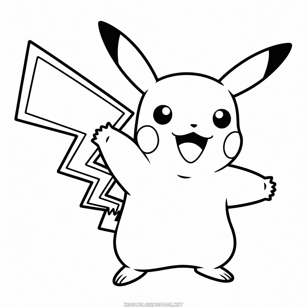 Pikachu Coloring Page