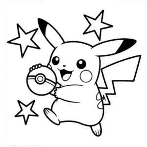 Pokémon Pikachu Coloring Page