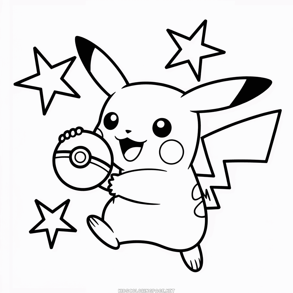 Pokémon Pikachu Coloring Page
