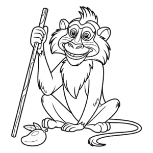 Rafiki from The Lion King Coloring Page