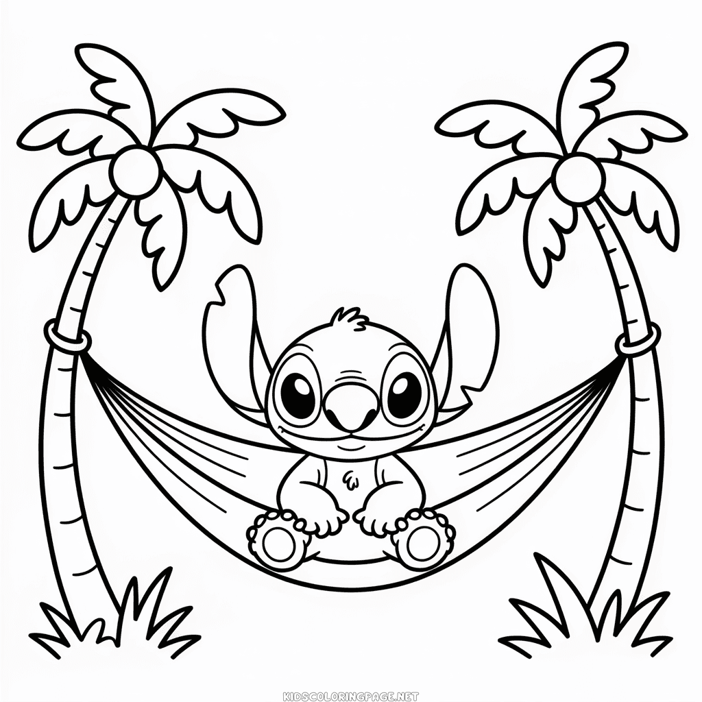 Stitch Character Coloring Page