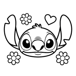 Stitch Head Coloring Page