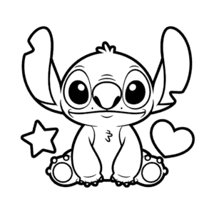 Stitch Squishmallow Coloring Page
