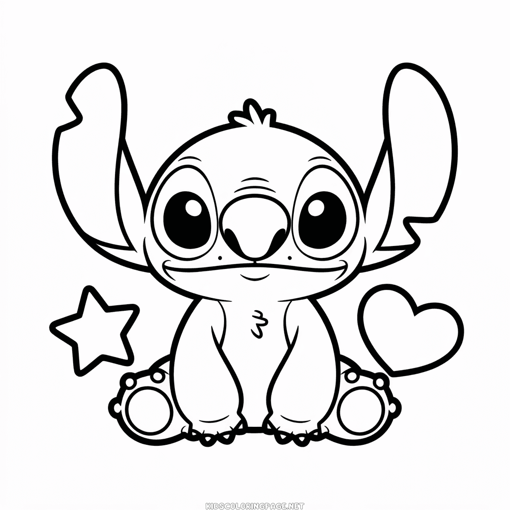 Stitch Squishmallow Coloring Page