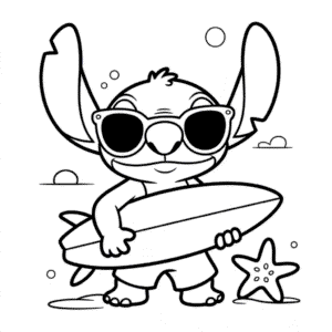 Summer Stitch Coloring Page