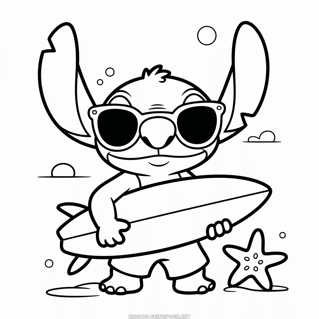 Summer Stitch Coloring Page