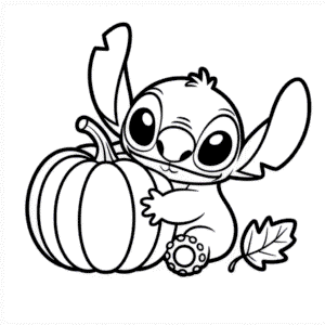 Thanksgiving Stitch Coloring Page